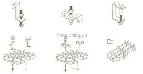 transparent fiberglass grp molded grating floor plateform walkway