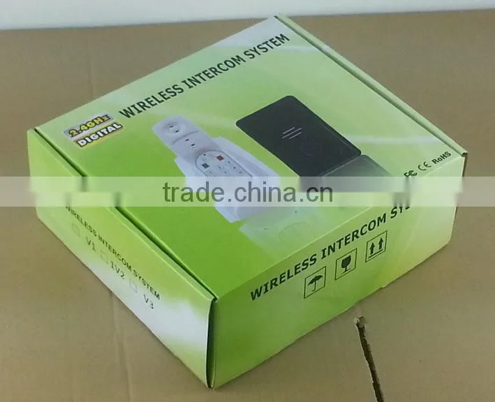 New 2.4G Digital wireless intercom system 1 outdoor units to 3 indoor handsets