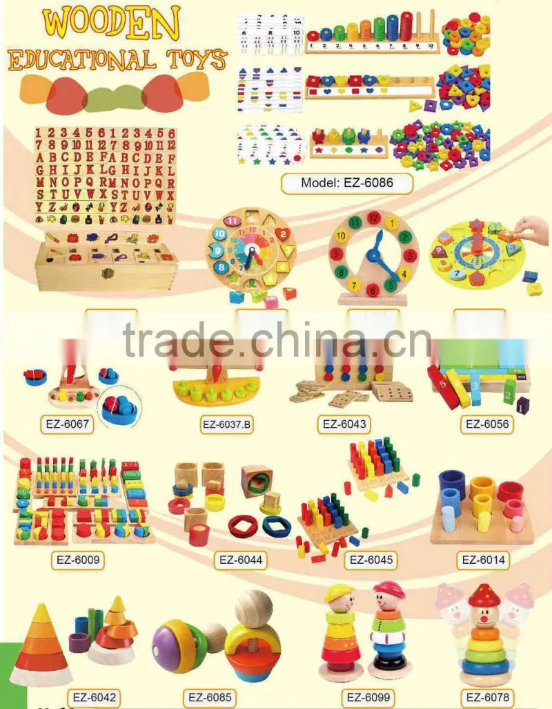New Design Wood Children Game Colorful Intelligent Wooden Toy Funny Baby Kids Educational Toys for Wholesale