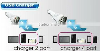 Hot sale multi function 2 in 1 USB car charger and tablet charger