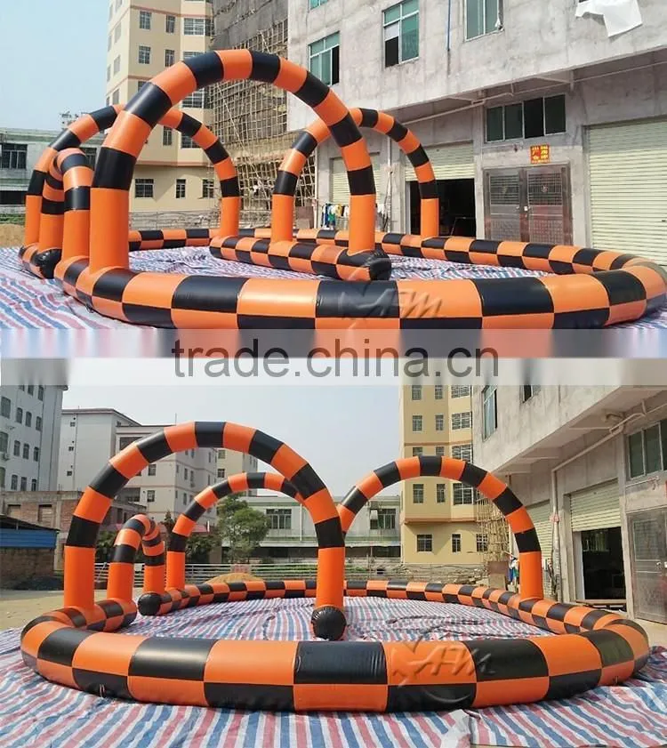 Outdoor inflatable race track r track for sale inflatable zorb ball track for rental