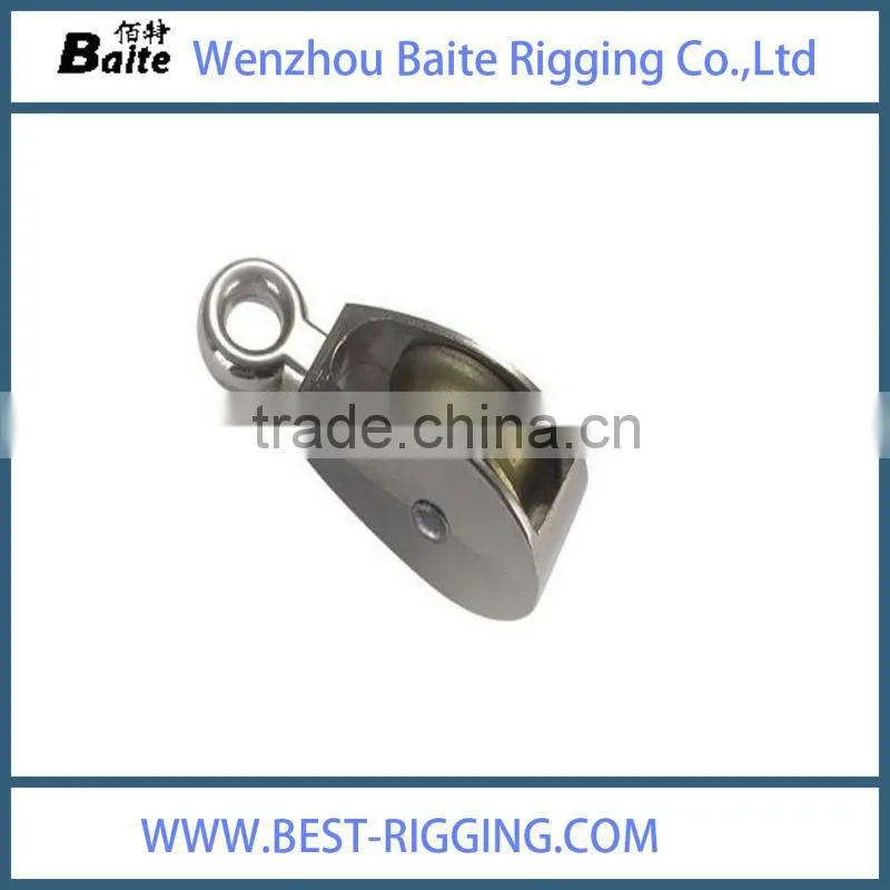 China Professional Manufacturer Small Metal Zinc Alloy Nickel Plate Belt Pulley With Single Rigid Wheel