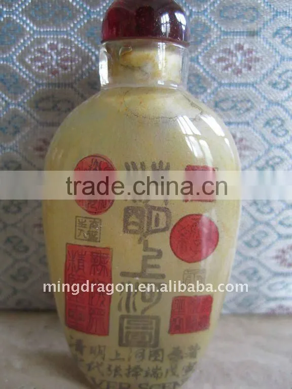 Chinese Traditional snuff box c/w Picture