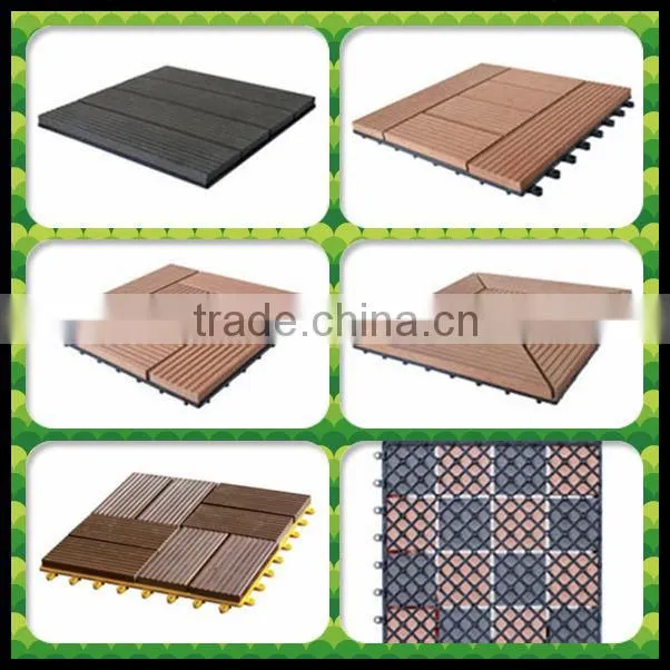 WPC outdoor waterproof interlocking decking tile
