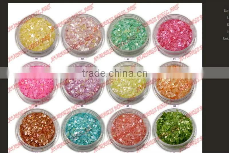 Hot ! crushed shells-nail art, #AG-110