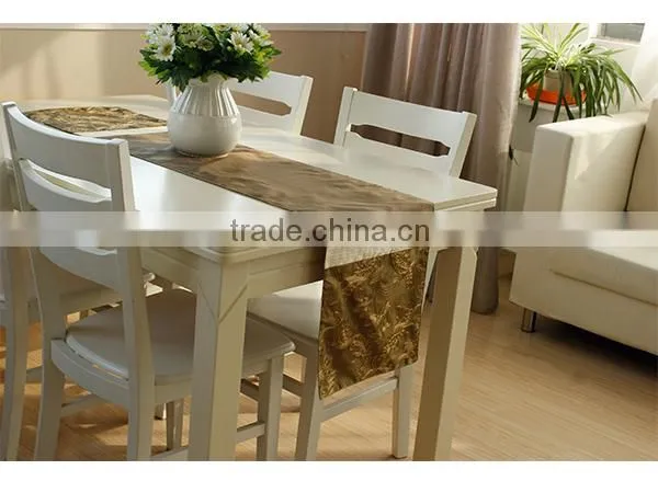 Royal Fashion Wedding Decoration Satin Fabric Gold Table Runner