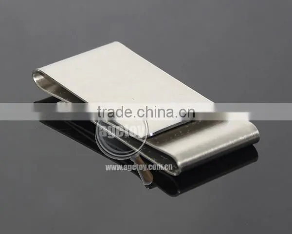 Double-deck Sliver Money Clip Slim Pocket Purse Cash Holder Card Organizer Stainless Steel Metal Money Clipper