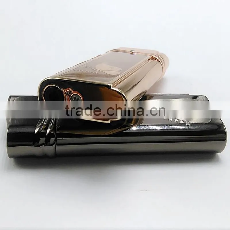Swan butterfly design metal electronic gas flame butane jet torch lighter