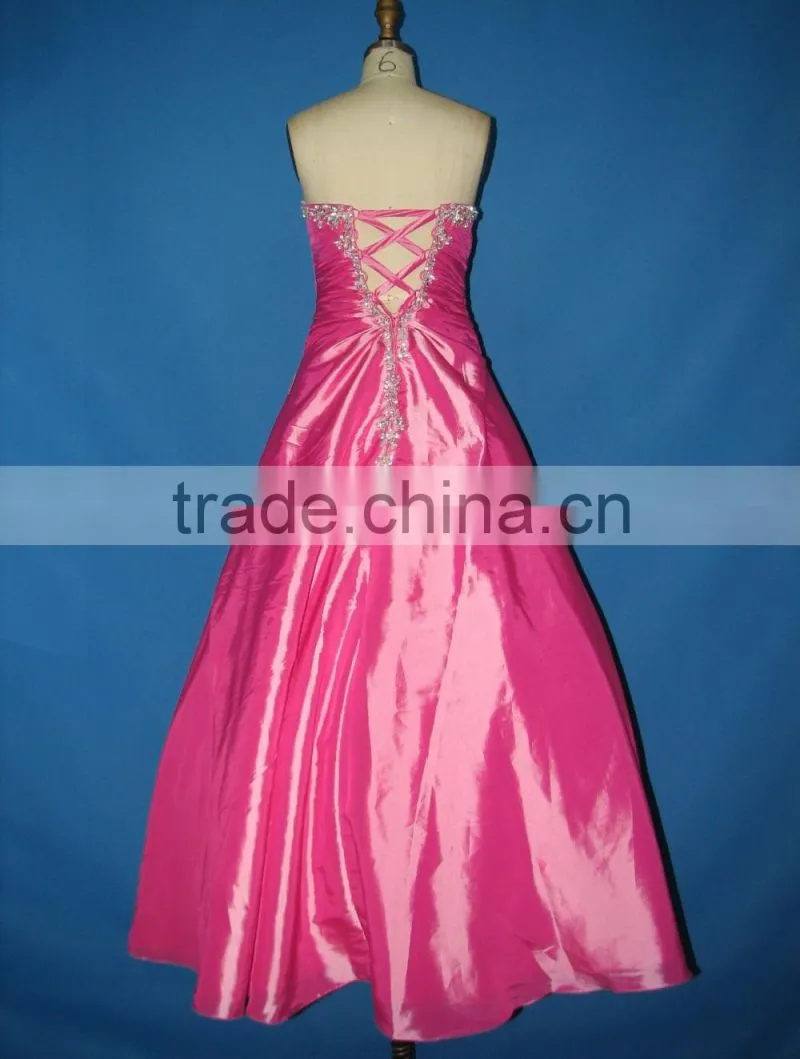China Pink Mermaid Princess Long Big Girls Evening Party Dress