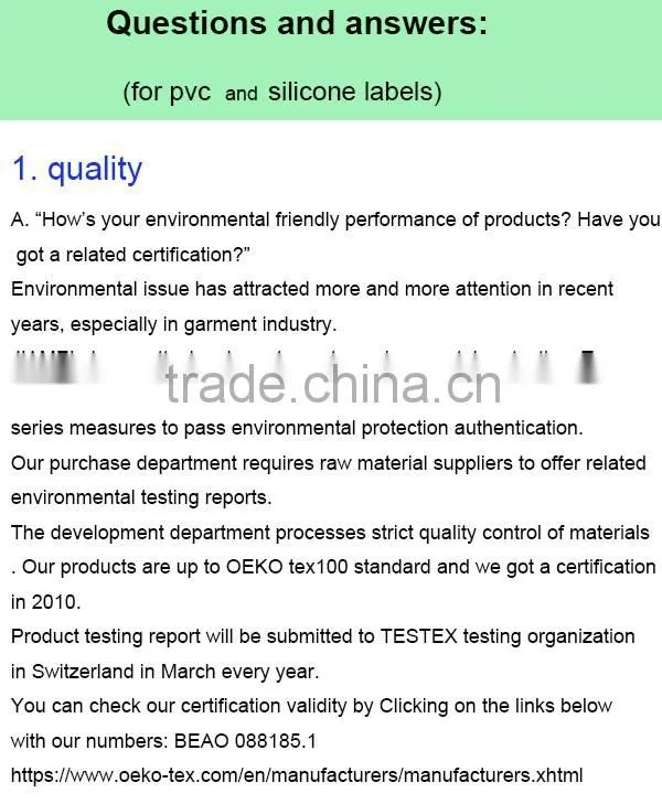custom recycled and waterproof clothing tpu printing Label
