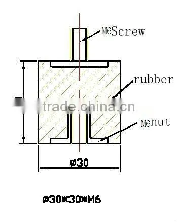 rubber/silicone Automobile Part,rubber buffer/bumper/feet with screw,protection,durable
