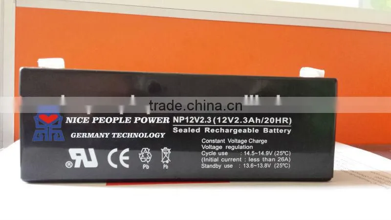 portable sealed lead acid 12v 2.3ah rechargeable battery