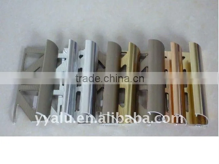 aluminium ceramic tile trim/ flooring profile/ stair nose