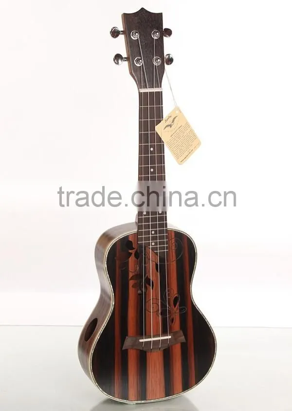 Wholesale ebony ukulele,concert wooden ukulele