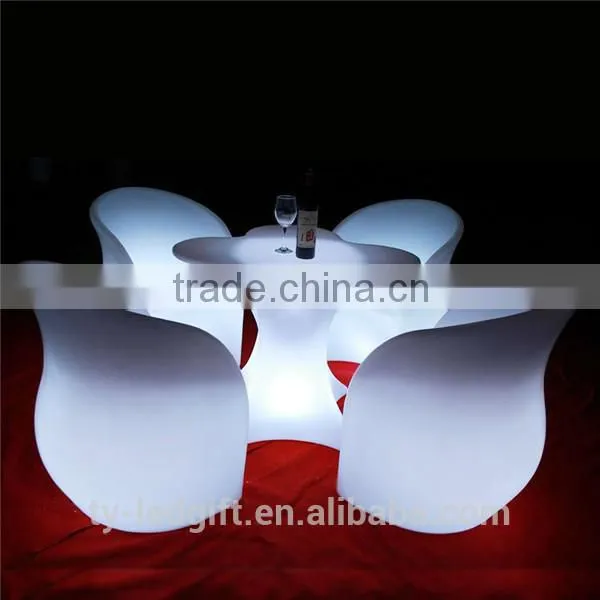 led furniture table and chair rechargeable led table home table with led