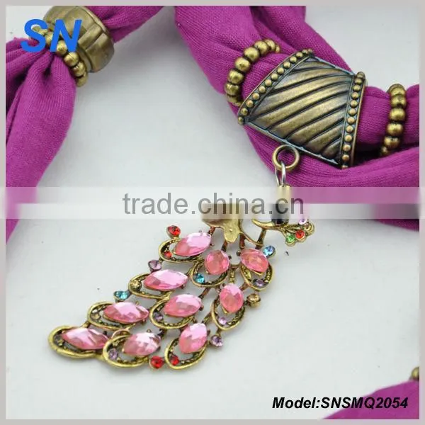 Phoenix patterns crystal pendant scarf/lovely scarf
