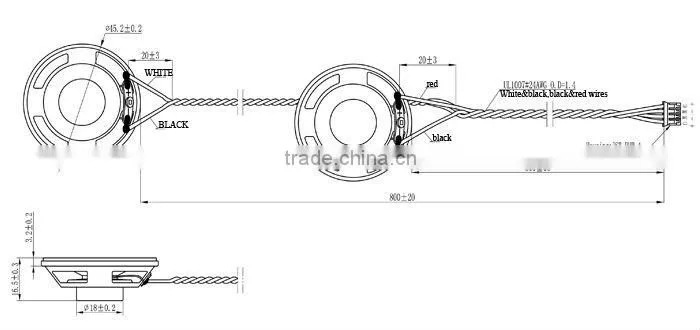 45mm 8ohm high quality mini speaker components