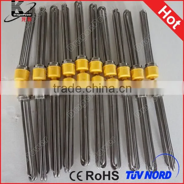 36V 1200W DC Immersed Solar Heater Water Heating Element with 1 1/4"BSP Brass Thread Tubular Heater for Solar Panel