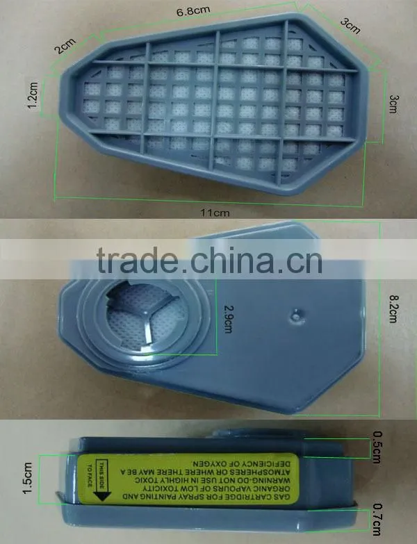 2016 hot selling half face magnetic gas mask double filter face gas mask anti gas mask, protect organic or acid gas