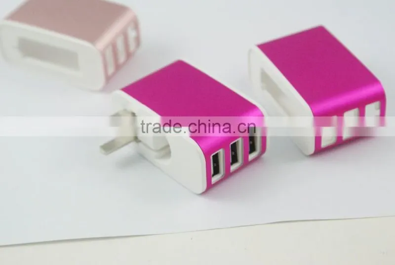 5V 3.1A Triple USB Port Wall Home Travel AC USB Charger Adapter
