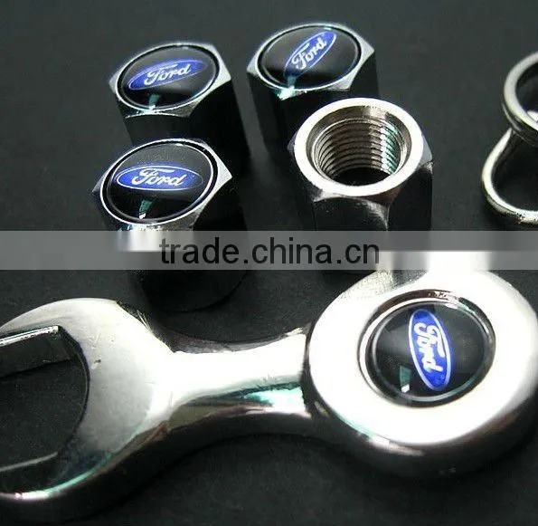Anti-theft tire valve caps with car logo