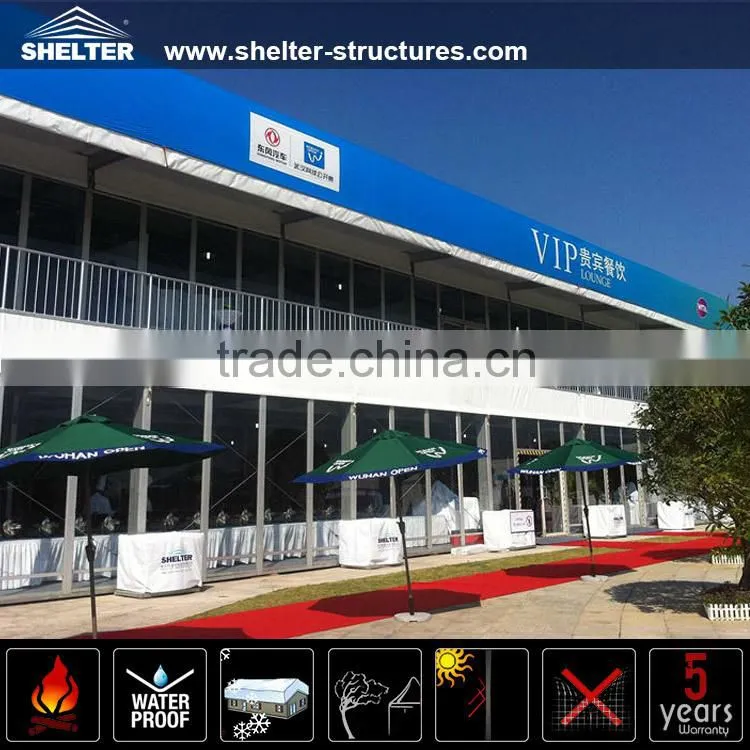 Large aluminum alloy double Decker tent for sport games two-story tent