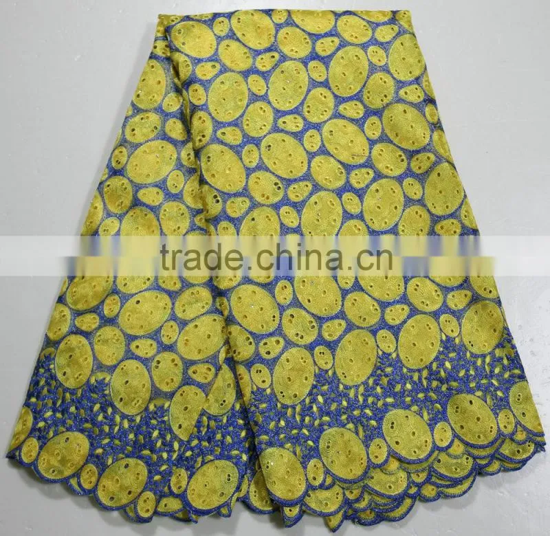 Low price african organza lace in switzerland embroidery with stones for bridal wedding dress