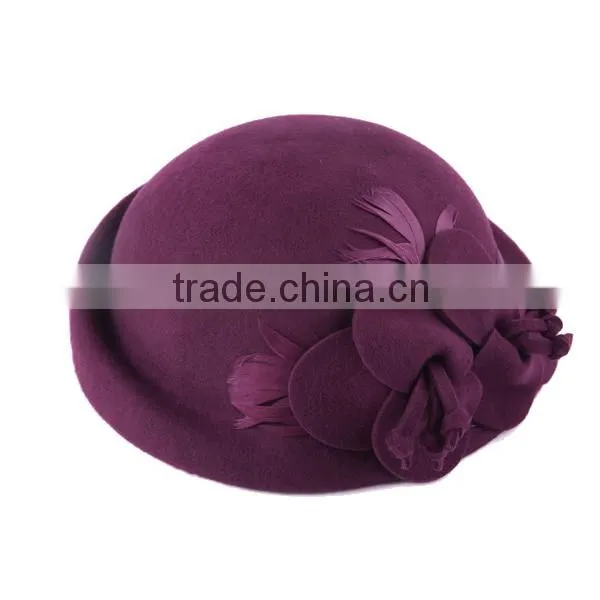 Ladies Winter Wool Felt Beret Beanie Hat With High Quality