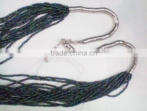 jewelry, glass mini beads handmade beads necklace