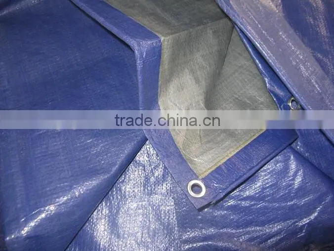 mesh sheet tarpaulin PP sliver/blue triangle plastic waterproof anti-aging antioxidant manufacture directly hot sell goodquality