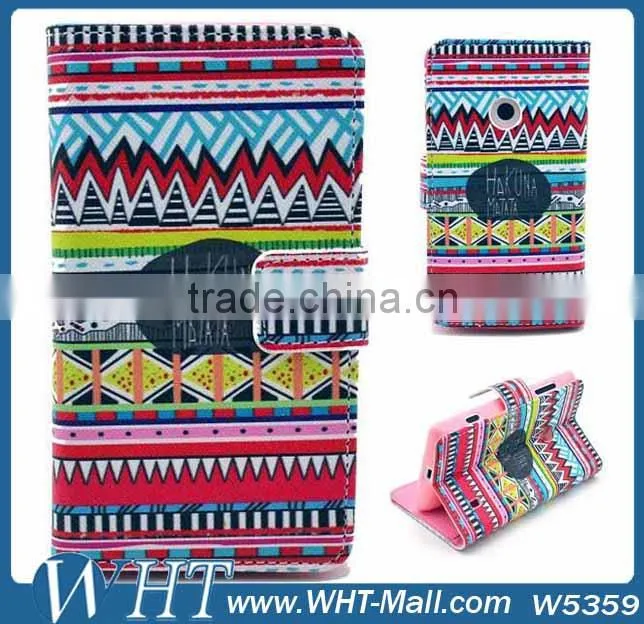 2014 New Products China Supplier Purse Custom Printing Wallet Leather Flip Case Stand Booklet Cover Shell For Nokia Lumia 520