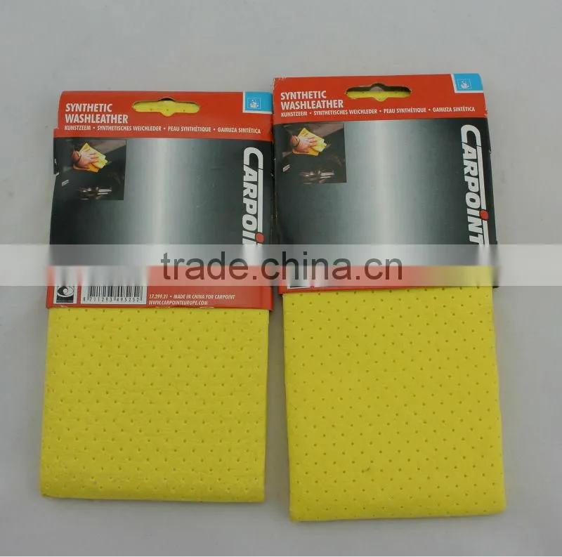 Nonwoven cloth + PU coating synthetic chamois car wash cloth