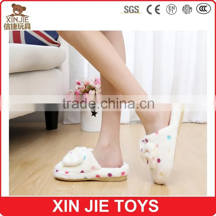 ladies winter indoor slipper cheap adult plush slipper 2015 hot selling girls plush slippers