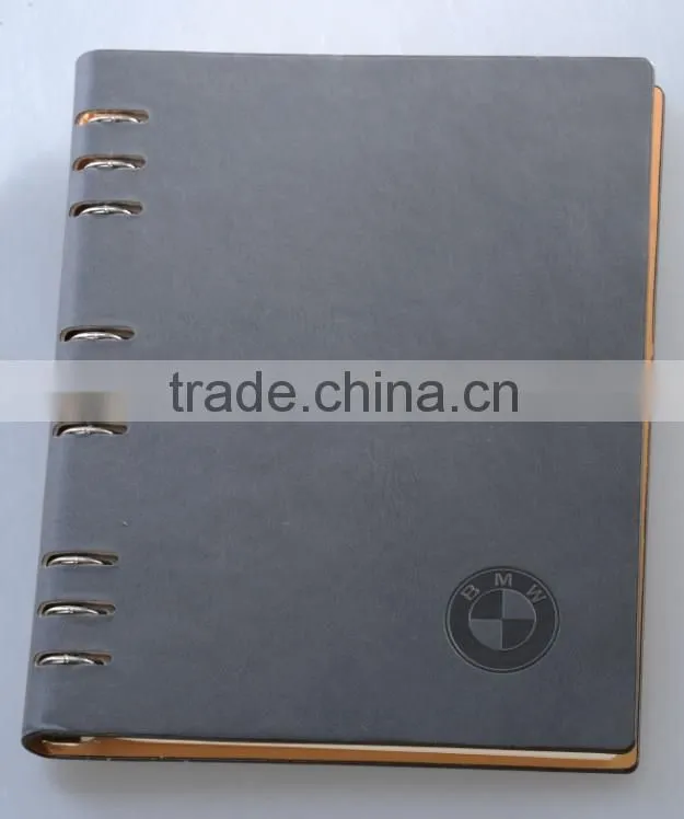 spiral bound leather notebook