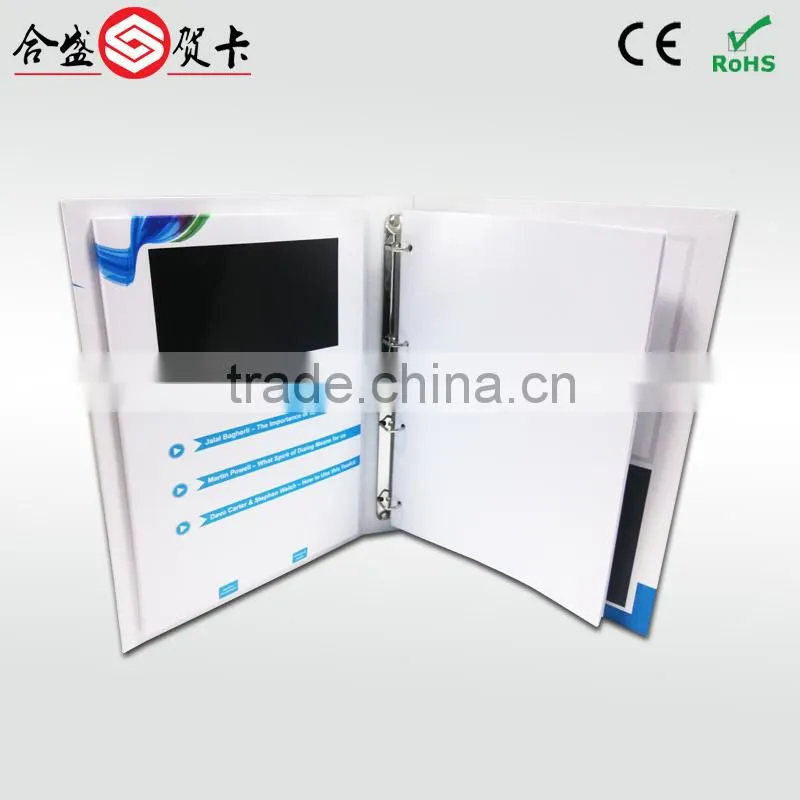 Handmade customizable capacity LCD video business book