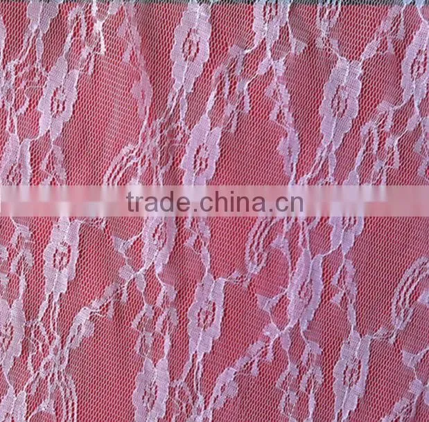 Peony pattern lace fabric nylon 100%