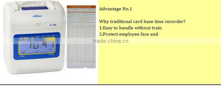 LCD display matrix print time attendance machine