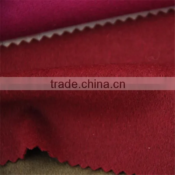 Wholesale super fine wool cashmere blend fleece woolen fabric for winter coats