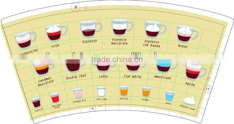 cutted pe coated paper cup fan /blank