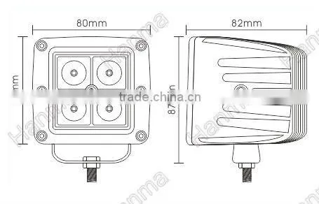 LED work light 16W, led lighting, LED Auto Light for Trucks/ATV/Construction/Mining IP67