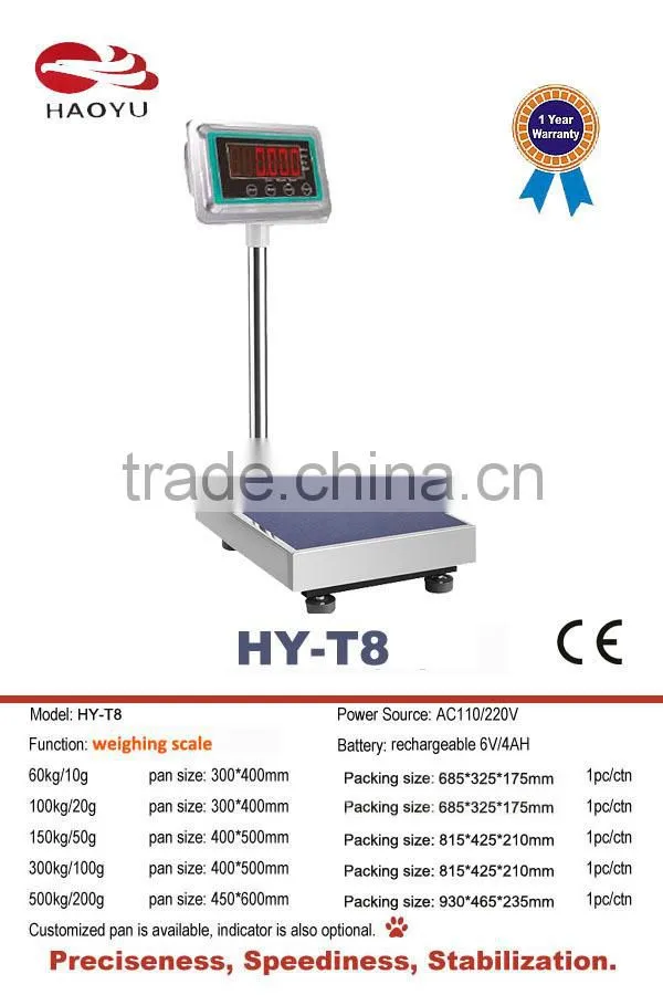 Big display 100kg digital weighing scale