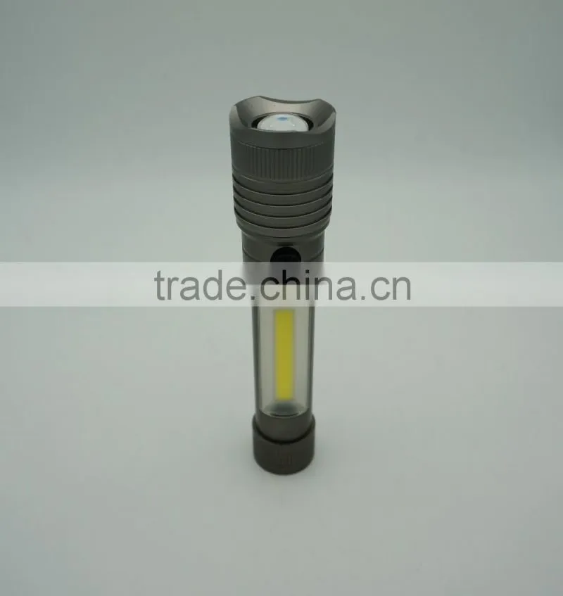 Aluminium 3W COB LED flashlight with magnet