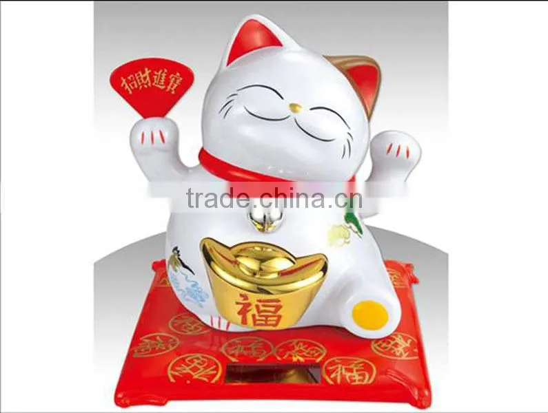7 inch lucky cat solar toy money save pot