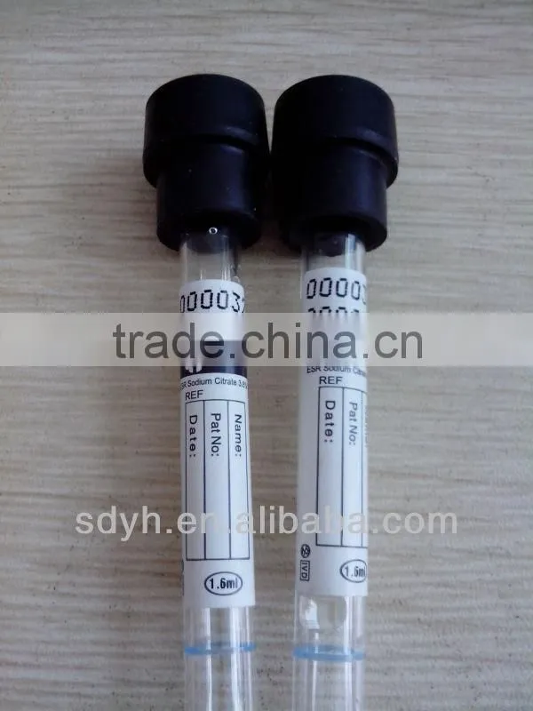 glass/PET whole blood collection tube
