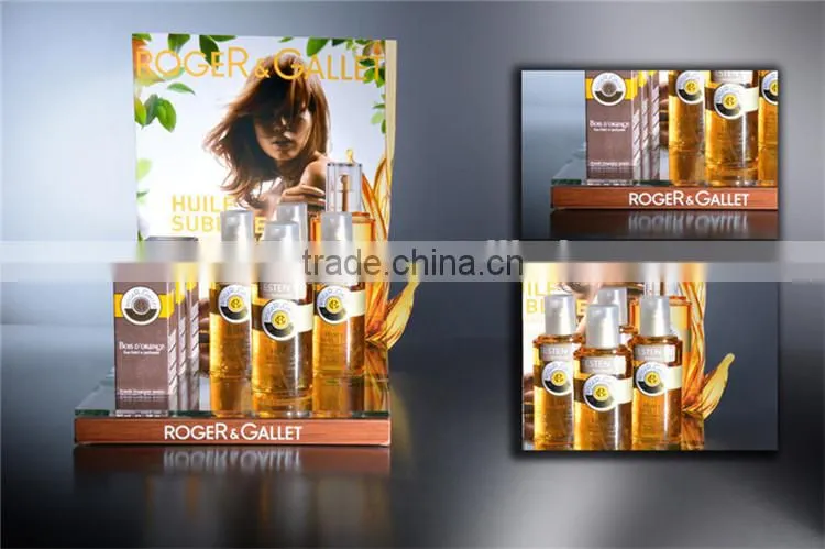 Daily consumer products display rack, daily use product cabinet, bottles stand acrylic