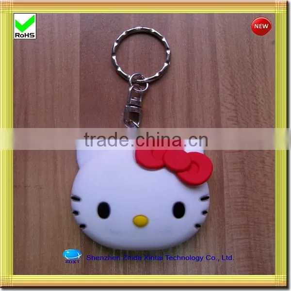hot new design silicone 3D cat led keyrings