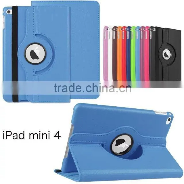 Cheap Price 360 Degree Rotation PU Leather Cover For iPad Mini 4