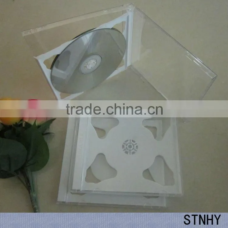 10.4 mm ivory medium plate transparent outer double disc CD case