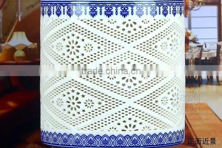 Vintage LED Pendant Light Blue White Porcelain Chandelier Star Jingdezhen Ceramic Loft Coffee Bar Restaurant Kitchen Lights