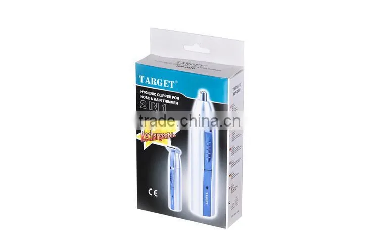 Steel cutting blades electric trim nose and ear hair trimmer